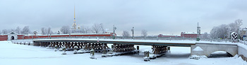 Панорамная фотосъемка. Дворцовый мост.